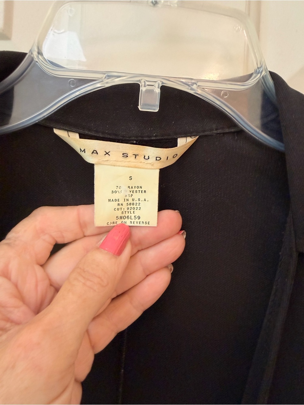 Max Studio Classic Black Wrap Dress with Tie Waist with Give and Stretch, Sz S - Picture 4 of 15